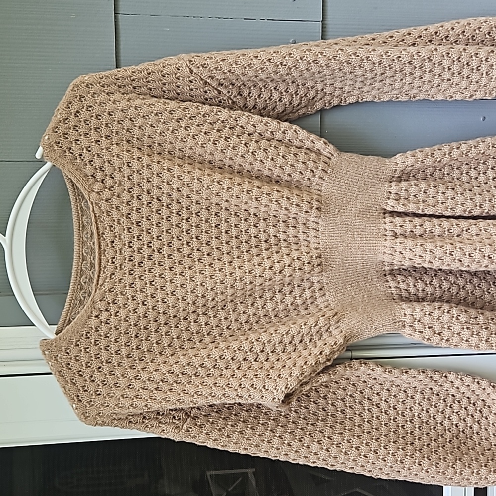 New with tags Cupshee XS tan/brown sweater dress